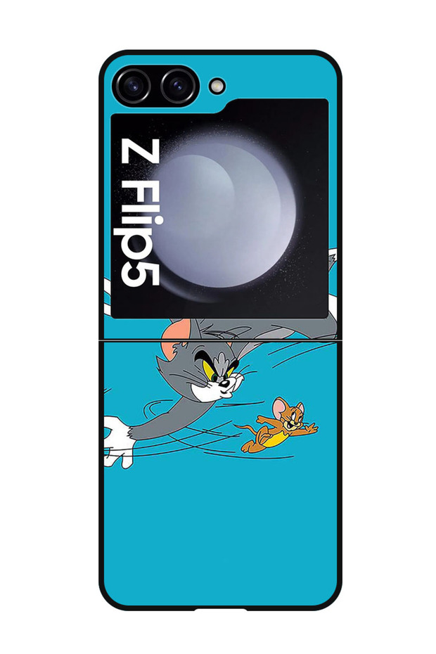 Protective Case Anti Scratch Shock Proof Bumper Cover For Samsung Galaxy Z Flip 5 Tom And Jerry