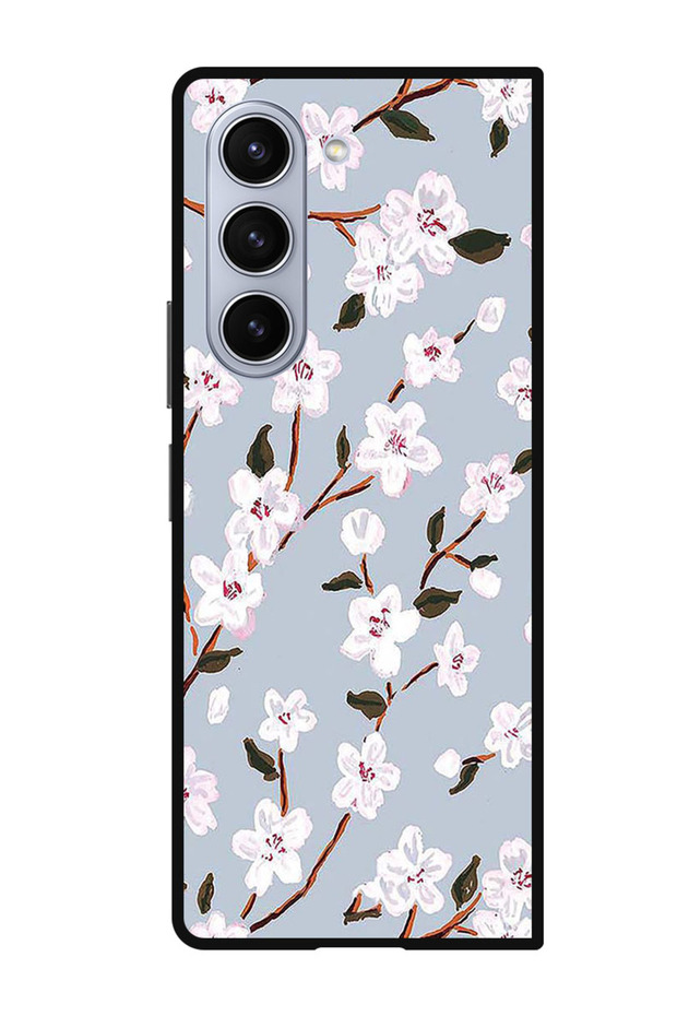 Protective Case Anti Scratch Shock Proof Bumper Cover For Samsung Galaxy Z Fold 5 White Flower