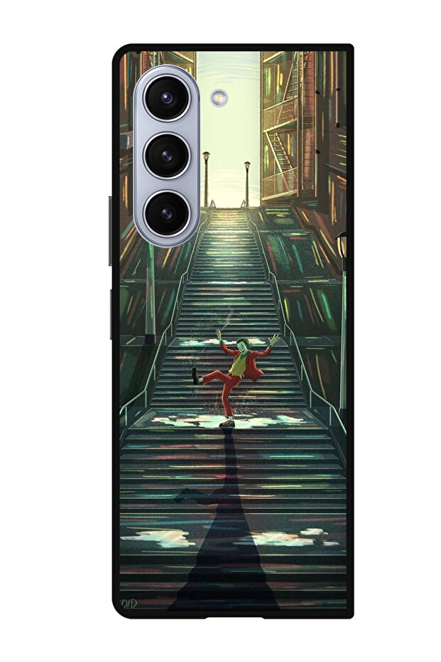 Protective Case Anti Scratch Shock Proof Bumper Cover For Samsung Galaxy Z Fold 5 Joker on stairs