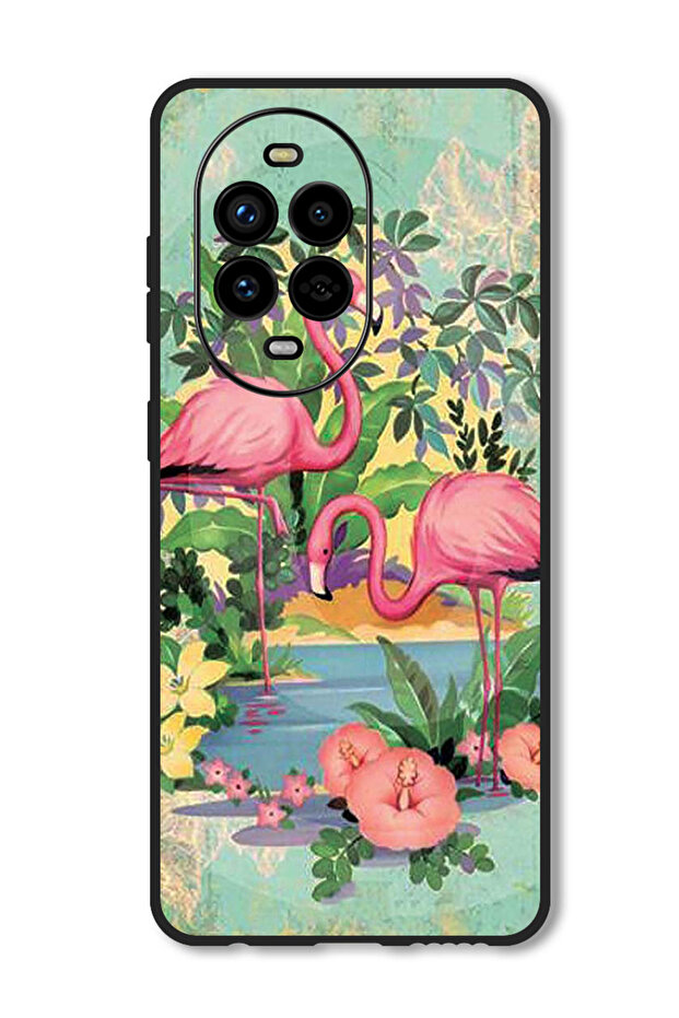 Case Compatible with Huawei Nova 13 Pro Protection Shockproof Bumper Cover Pink Flamingoes