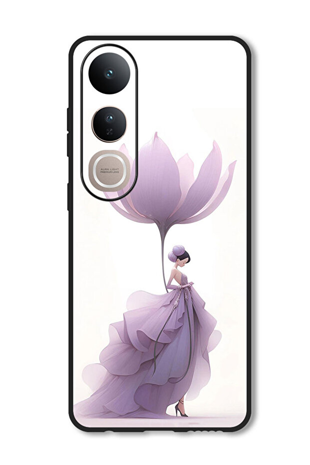 Case Compatible with Vivo V50 Lite Protection Shockproof Bumper Cover Women Flower