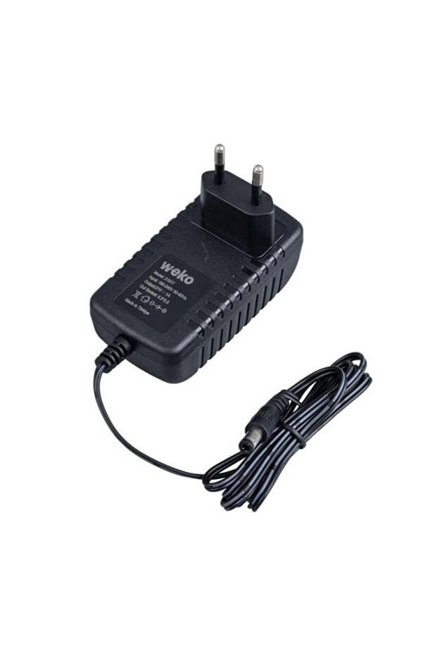 21 Volt - 1 Amper 5.5*2.5 Uçlu Priz Tipi Adaptör, Kırmızı Yeşil Ledli, Şarjlı Matkap Adaptörü, Weko, - 1