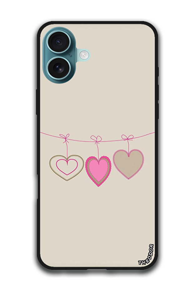 Protective Case Anti Scratch Shock Proof Bumper Cover For iPhone 16 Plus (6.7)-inch Hanging Hearts