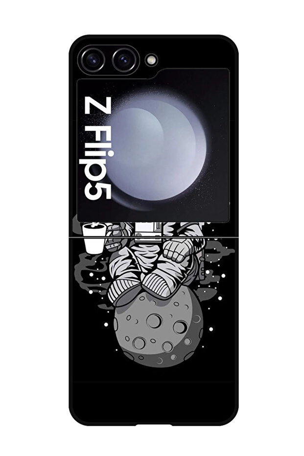 Protective Case Anti Scratch Shock Proof Bumper Cover For Samsung Galaxy Z Flip 5 Astronaut Coffee
