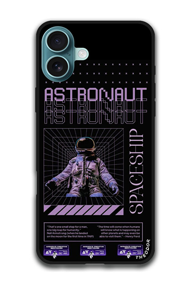 Protective Case Anti Scratch Shock Proof Cover For iPhone 16 Plus (6.7)-inch Astronaut Spaceship