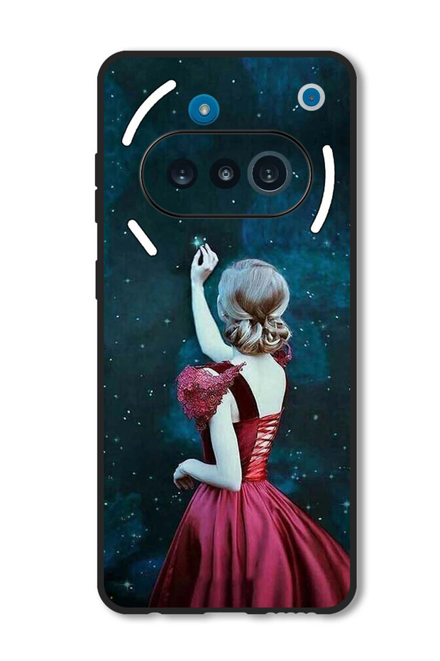 Case Compatible with Nothing Phone 3a Protection Shockproof Bumper Cover Girl Touching Star