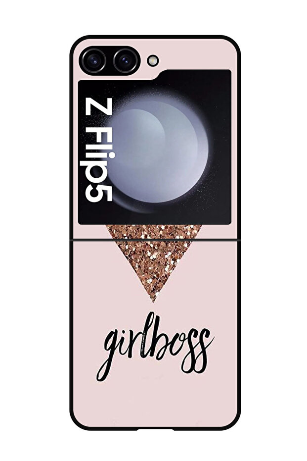 Protective Case Anti Scratch Shock Proof Bumper Cover For Samsung Galaxy Z Flip 5 Girls Boss & Heart