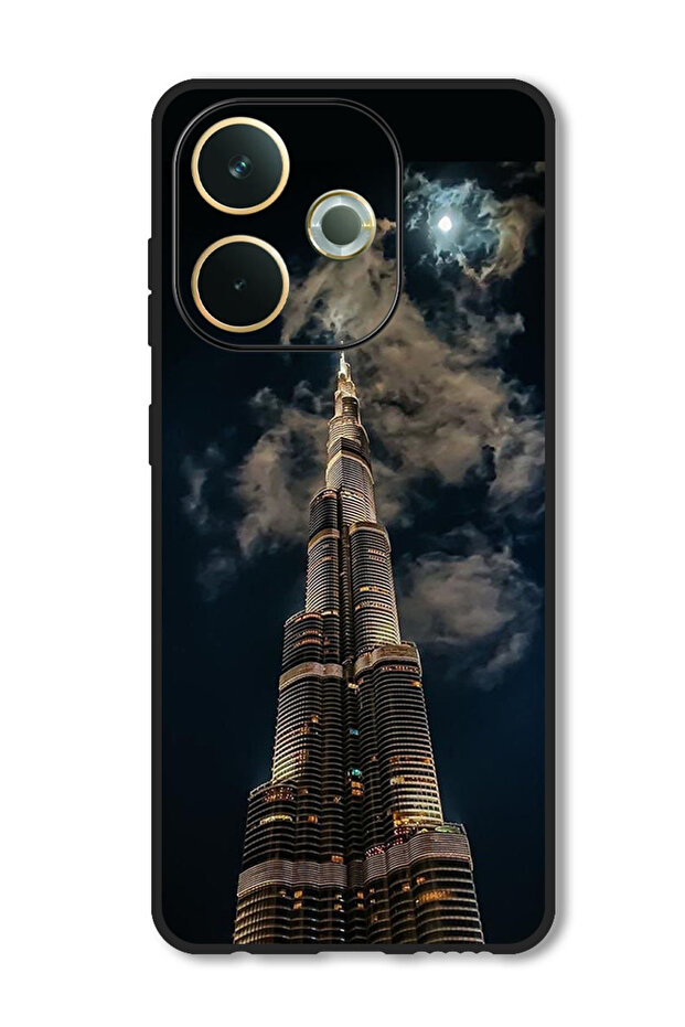 Case Compatible with Oppo A5 Pro Protection Shockproof Bumper Cover Burj Khalifa In Night