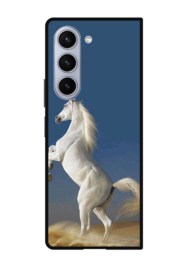 Protective Case Anti Scratch Shock Proof Bumper Cover For Samsung Galaxy Z Fold 5 White horse
