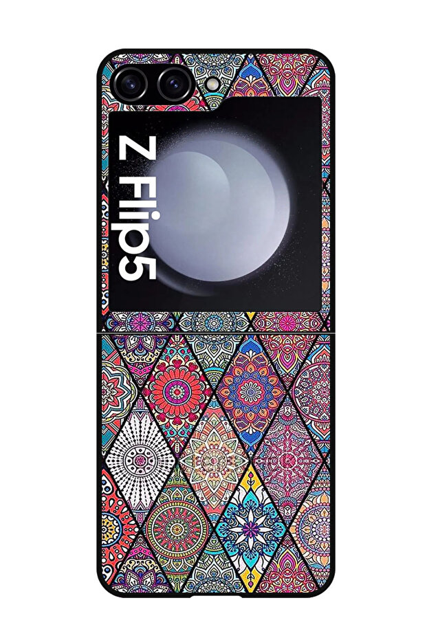 Protective Case Anti Scratch Shock Proof Bumper Cover For Samsung Galaxy Z Flip 5 Mandala art