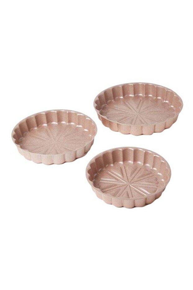 DESSINI 3-Piece Granite Cake Pan Set Brown Small (24), Medium (28), Big (32)cm