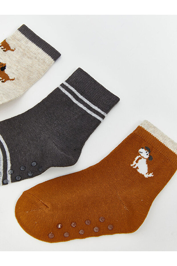 Create Your Style from Uzg Store |   Patterned Baby Boy Socks 3-Piece Set - 3