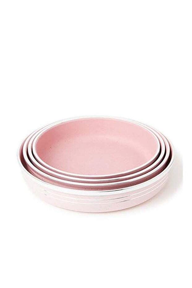DESSINI 4-Piece Granite Bakeware Non-Stick Pan Set Pink ‎32.4 x 30.6 x 10.6cm