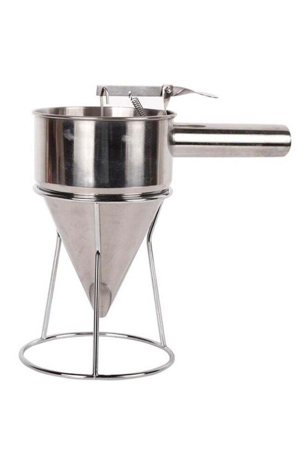 MYLIFEUNIT Stainless Steel Pancake Batter Dispenser Silver 24cm