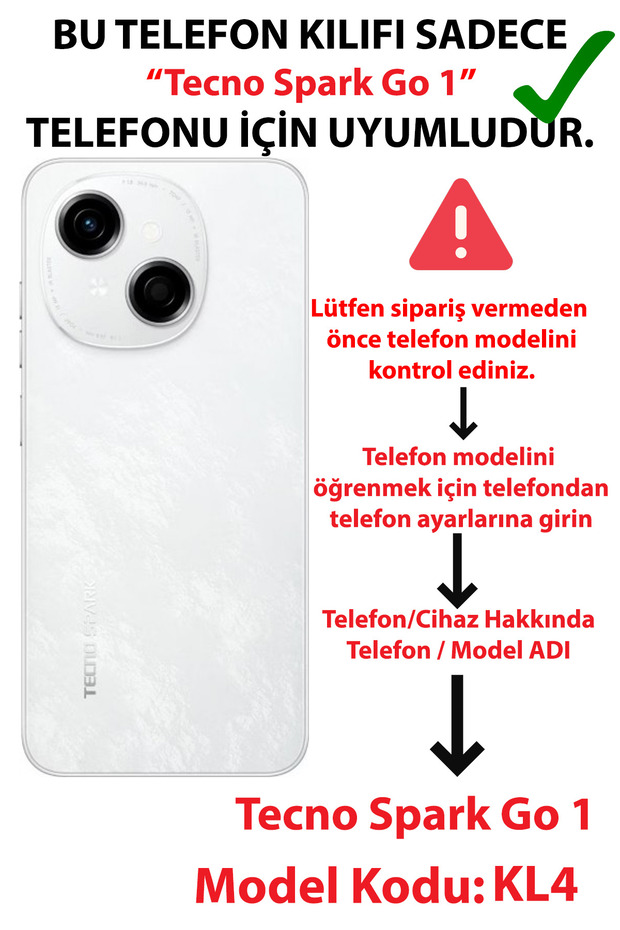 Tecno Spark Go 1 Compatible Kenan Yıldız Sevinç Clear Silicone Case - 2