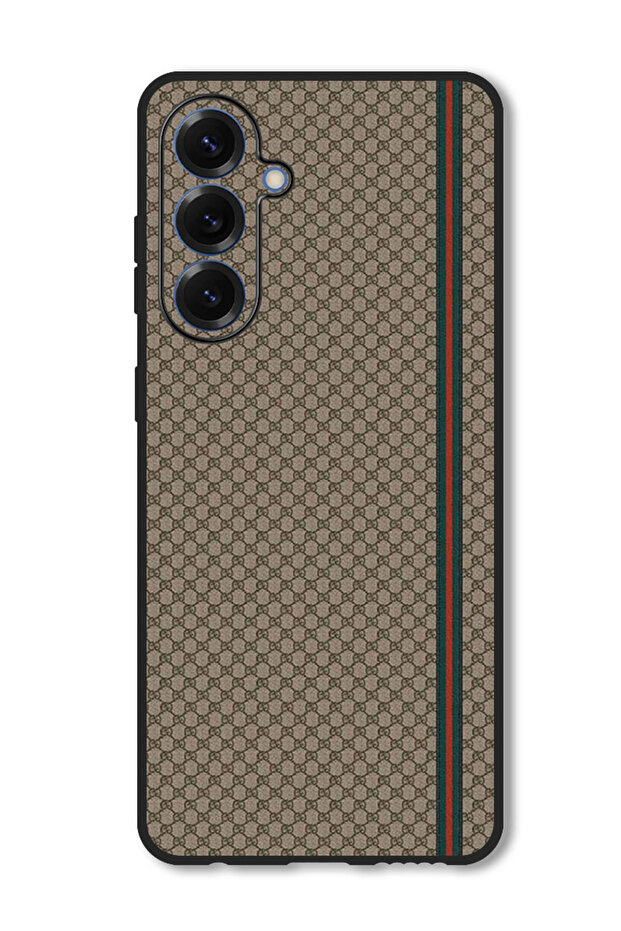 Case Compatible with Samsung Galaxy A36 Protection Shockproof Cover Red Green Strip On Brown