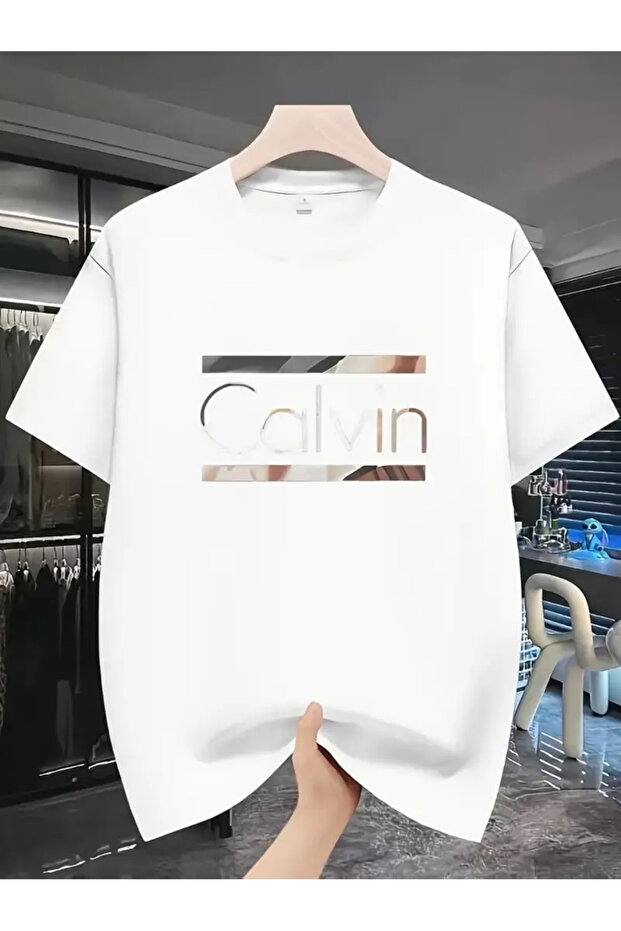 Creative Printed Pattern, Men's Casual Crew-Neck T-Shirt