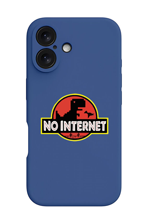 iPhone 16 Blue Protective Liquid Silicone Shockproof Case - No Internet