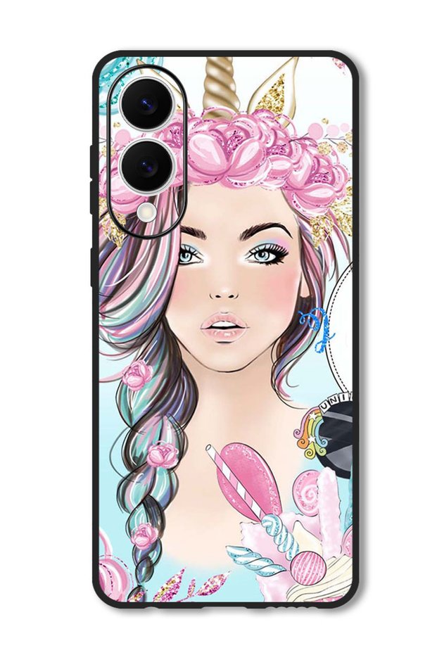 Case Compatible with Samsung Galaxy S25 Edge 6.7 Inch Protection Shockproof Cover Unicorn Girl