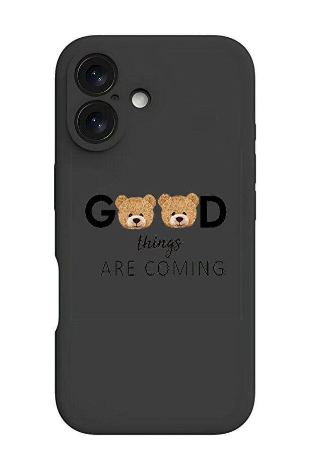 iPhone 16 Plus Black Protective Liquid Silicone Shockproof Case - Good things