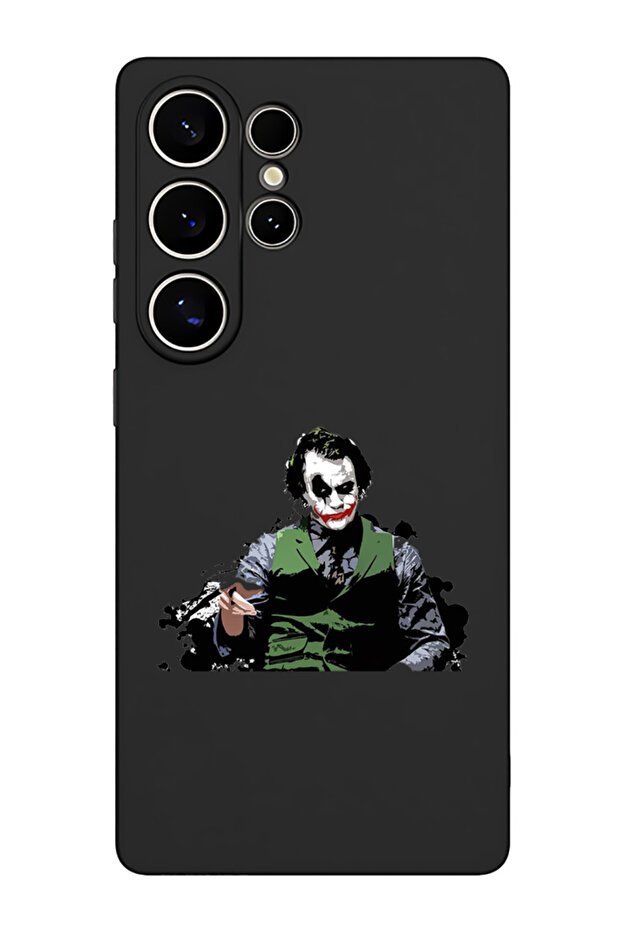 Protective Liquid Silicone Shockproof Case For Samsung Galaxy S25 Ultra (Black) - Joker Pointing