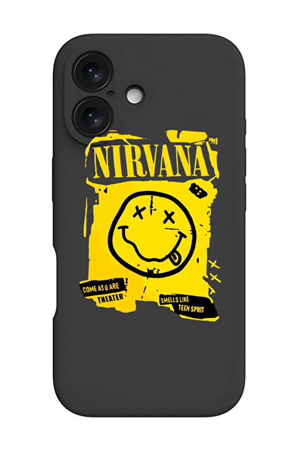 iPhone 16 Plus Black Protective Liquid Silicone Shockproof Case - Nirvana - 1