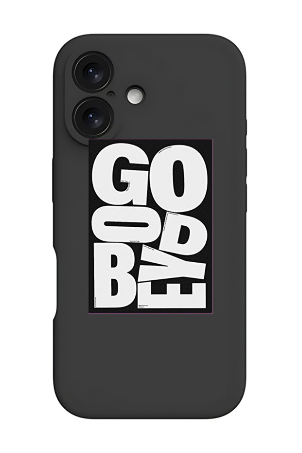 iPhone 16 Black Protective Liquid Silicone Shockproof Case - Goodbye