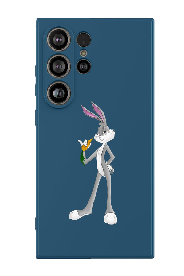 Protective Liquid Silicone Shockproof Case For Samsung Galaxy S25 Ultra (Blue) - rabbit (2)
