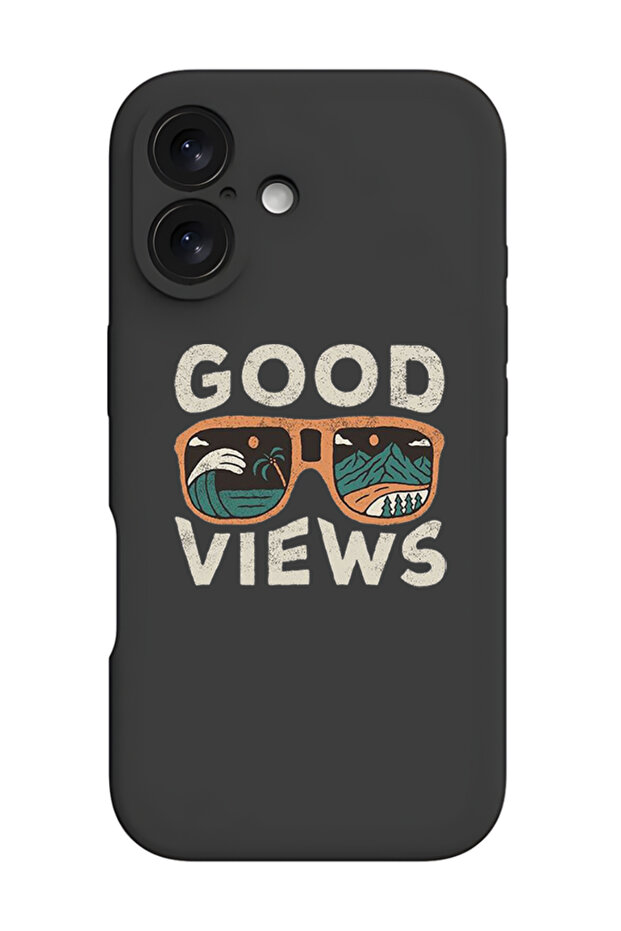 iPhone 16 Plus Black Protective Liquid Silicone Shockproof Case - Good views
