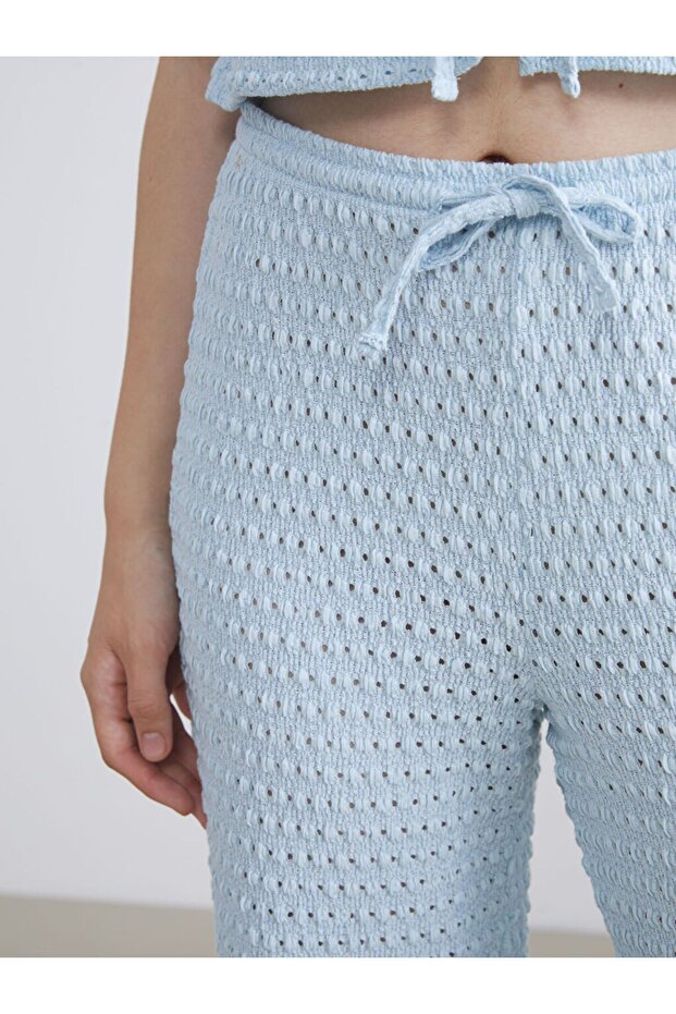 Sparkling Selections from Shining Store |   Elastic Waist Openwork Women's Trousers - 4