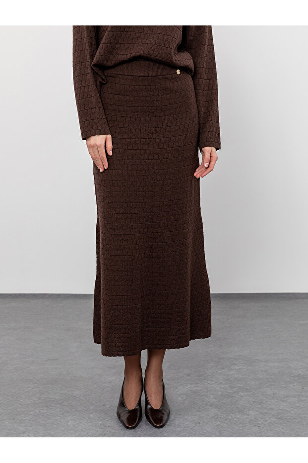 Yünlü Midi Etek - 2