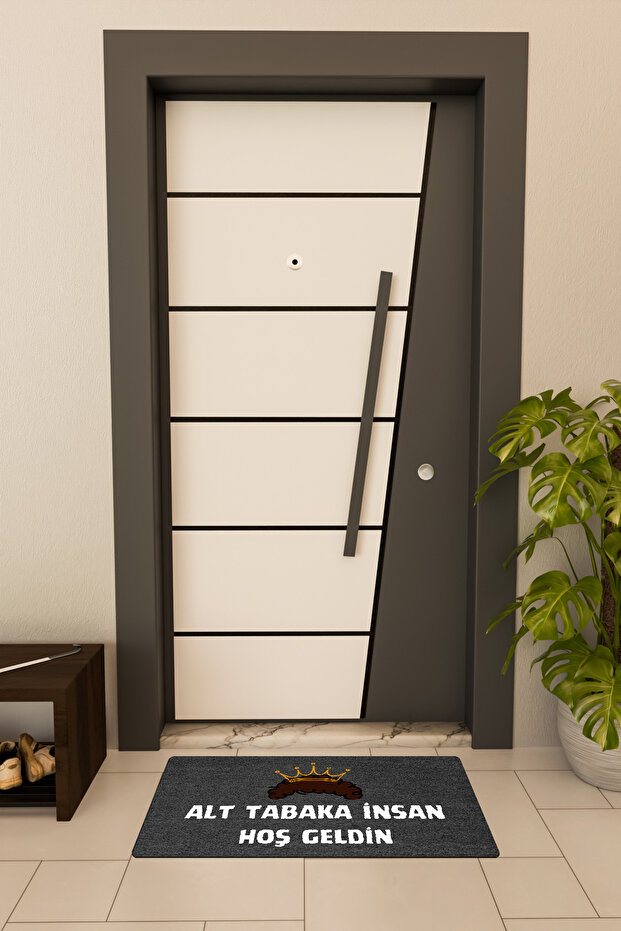 Yüksek Kaliteli Dijital Baskı Siyah, Prens Yeni Alt Tabaka Temalı Kapı Önü Paspası - 2