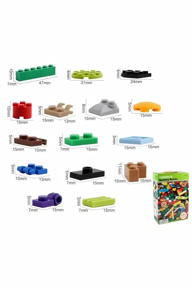1000 Pieces Building Blocks Set MOC Building Blocks Starter Set Children's Building Blocks Toy Box - 5