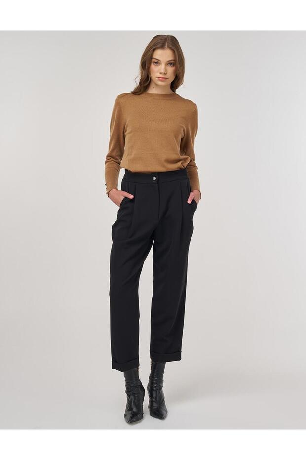 Duble Paça Pantolon Siyah - 1