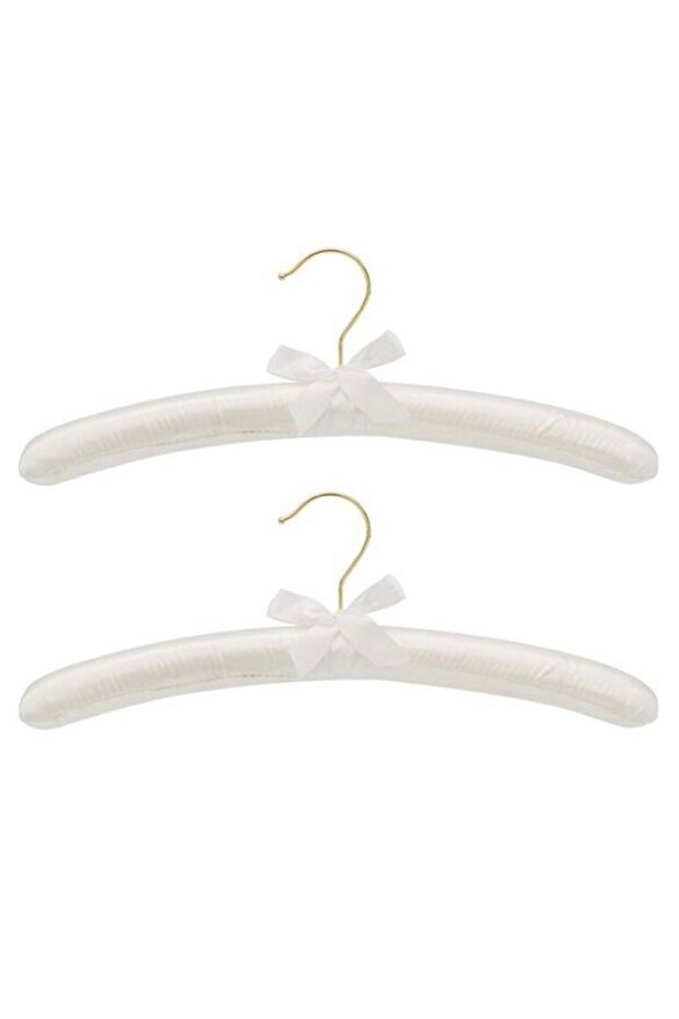 Set 2 umerase satinate, albe, 38cm - 4