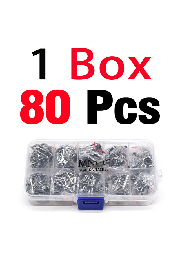 80Pcs MNFT 80PCS Fishing Rod Tip Eyes Repair Kit Stainless Steel Ceramic Ring Guide Rod Tip