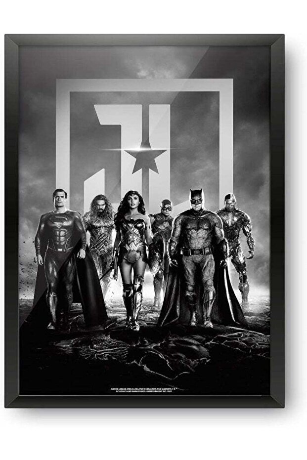 Justice League Snyder's Cut - Altogether Key Art Design A4 Size Wall Poster (With F