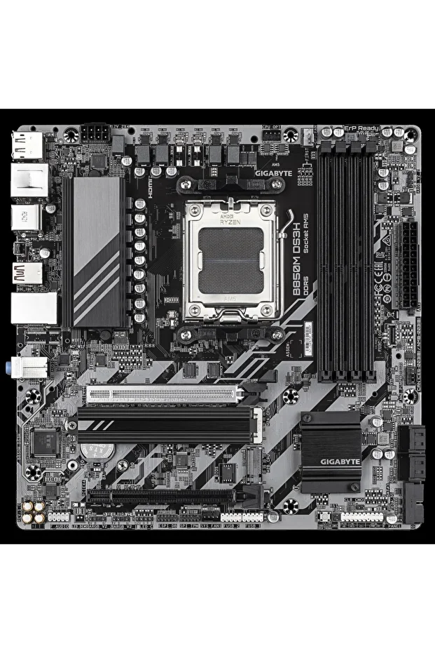 B850M DS3H 8200MHz OC DDR5 Soket AM5 M.2 HDMI DP mATX Anakart - 2