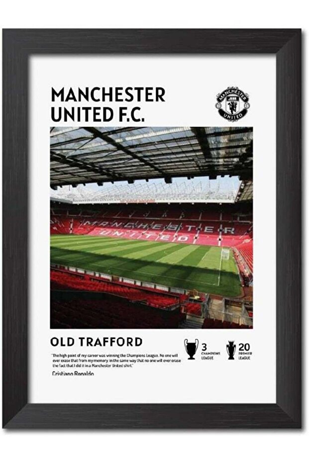 Manchester United Old Trafford Framed Poster A4 Size Laminated Wall Art