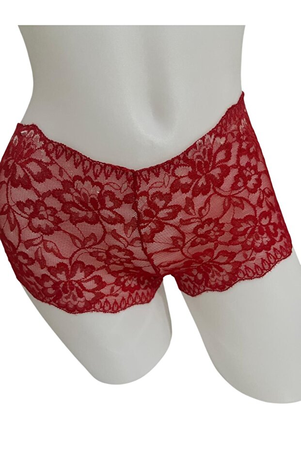 Flower Patterned Tulle Boxer - 1