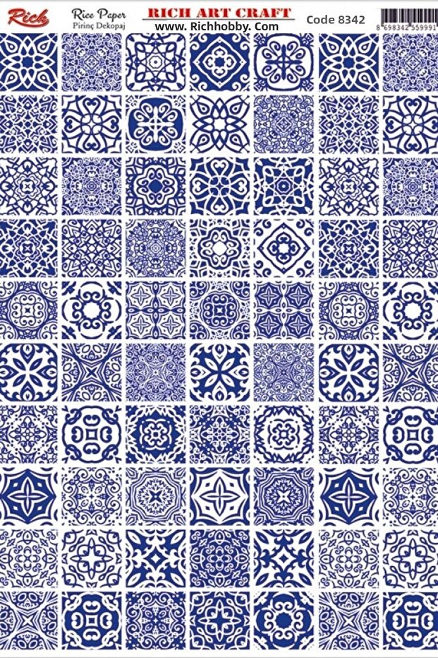 ورق ديكوباج الأرز كود: 8342