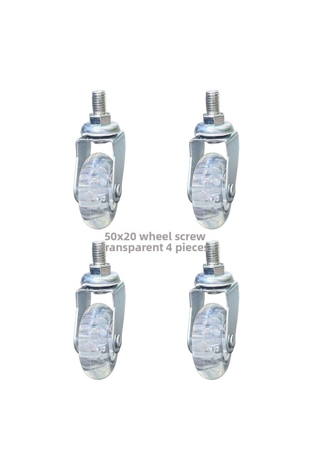 Office Armchair Cabinet Shelf 360 Degree Swivel 50 X 20 Screw Caster Transparent 50 mm (4 Units)