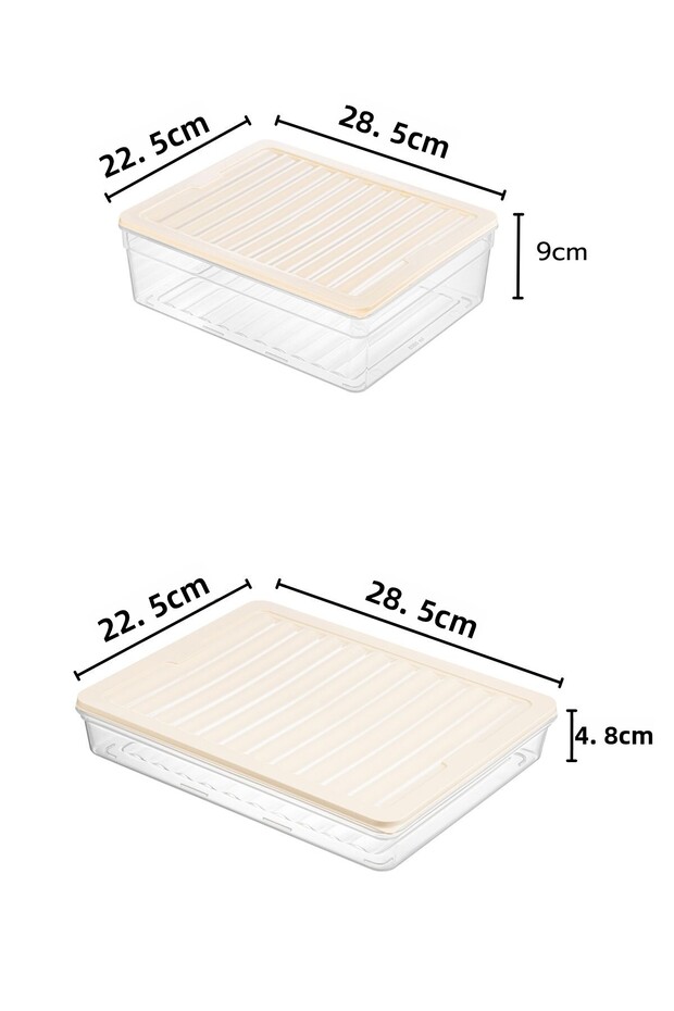 4 Piece Set Freshbox Storage Container Suitable for Microwave and Diffraction - 6