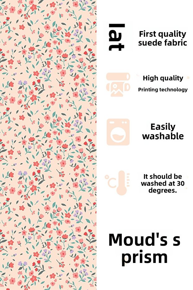 Miniso Patterned Printed Suede Runner Table Cloth - 5