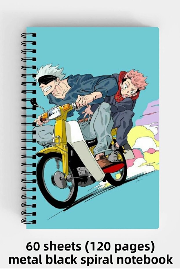 Jujutsu Kaisen Anime Design A5 Spiral Bound Hard Cover Notebook 120 Sheets