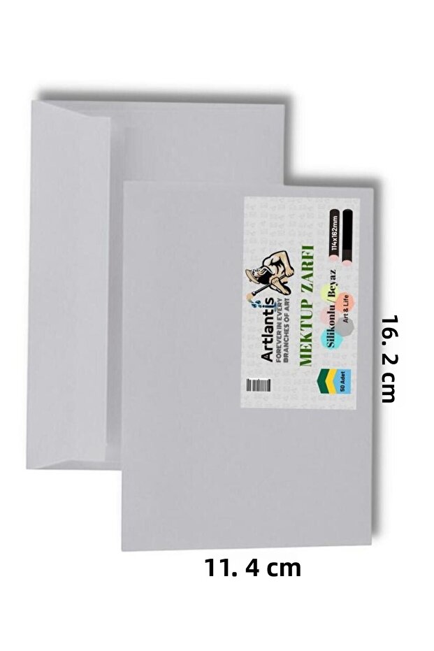 Letter Envelope With Silicone 114x162 Mm 50 Pieces 1 Pack Artlantis Velcro White Envelope Jewelry Envelope Wedding Money