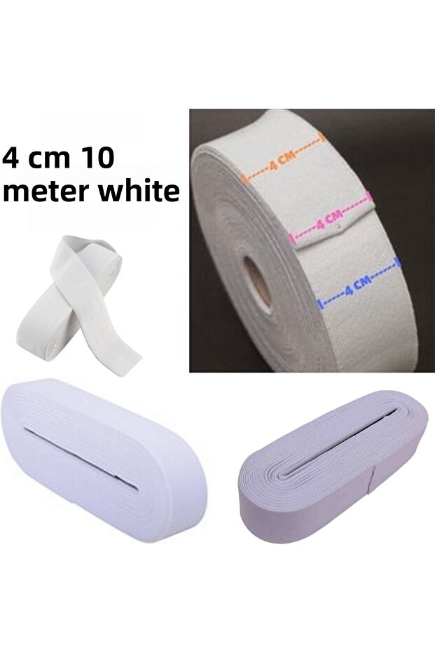 4 cm White Enli Flat Rubber 10 Meters Waist Leg Skirt Rubber Quality Skirt Rubber