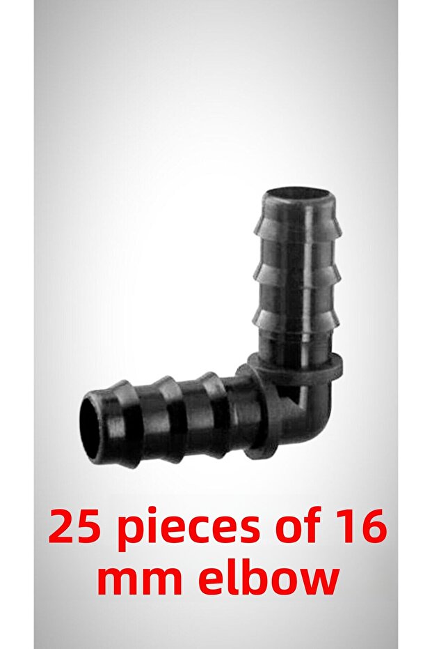 16 Pieces Drip Hose Fitting Elbow - 25 Pieces
