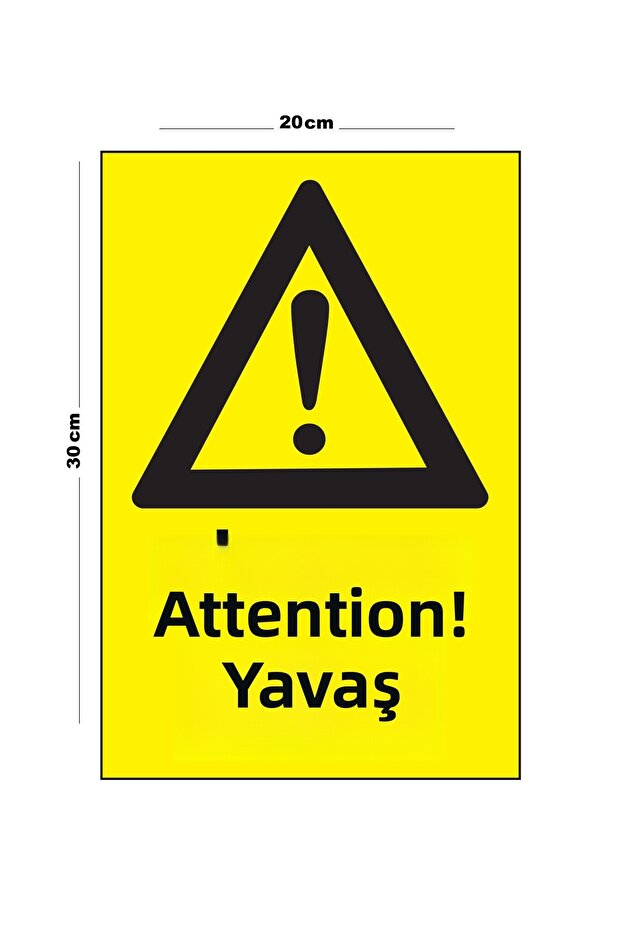 Metal Attention Slow 20cm X 30cm A4 Size Warning Sign Diversion Sign