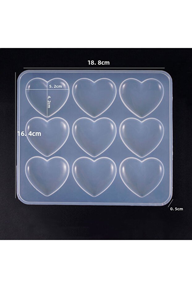 Epoxy Resin Silicone Mould Imported Nine Heart Figure Magnet Silicone Mould Hb45215 - 0006